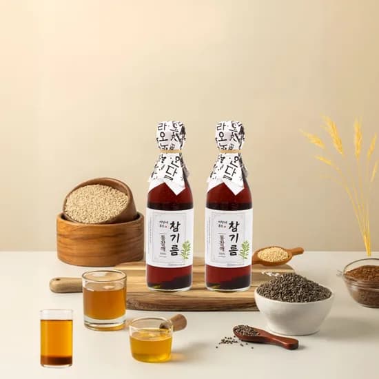 이장네 전통압착 참기름 100% 350ml 2P