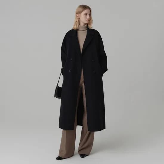 룩캐스트 세리아 울 캐시미어 핸드메이드 더블코트