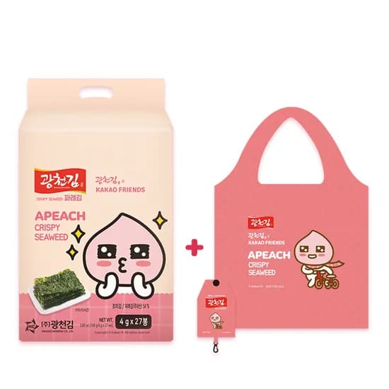 광천김 파래 도시락김 카카오프렌즈 4g 27봉