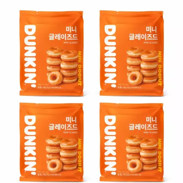 T감사제 던킨 미니도넛 글레이즈드 9개입 4팩