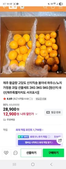 제주 황금향 못난이 혼합과 3kg