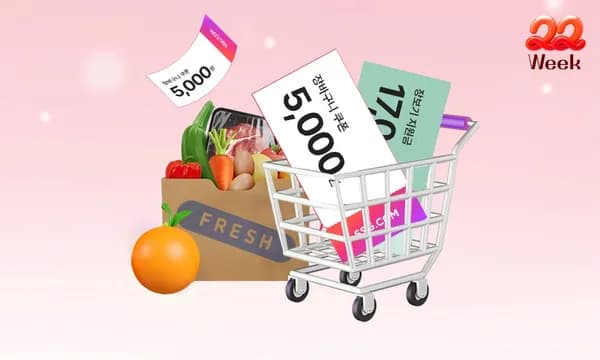 22 week 4만이상 5천쿠폰 장보기 지원금