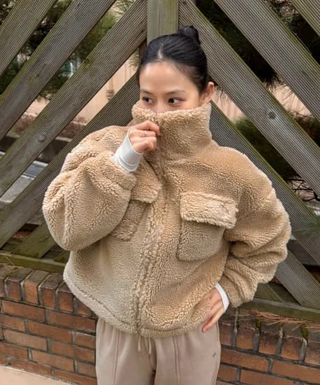 젝시믹스 쉐르파 하이넥 아웃포켓 자켓