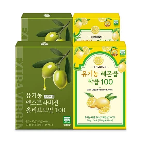 올바른 유기농 올리브오일 2박스 레몬즙 100 2박스