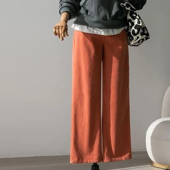 도톰한 코듀로이 일자 팬츠