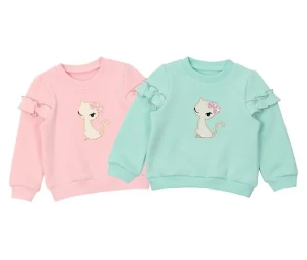 프랜치캣 소매프릴TS 기모 맨투맨