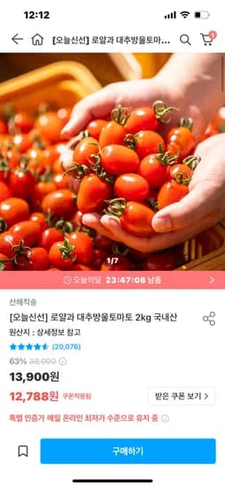 대추방울토마토 2kg