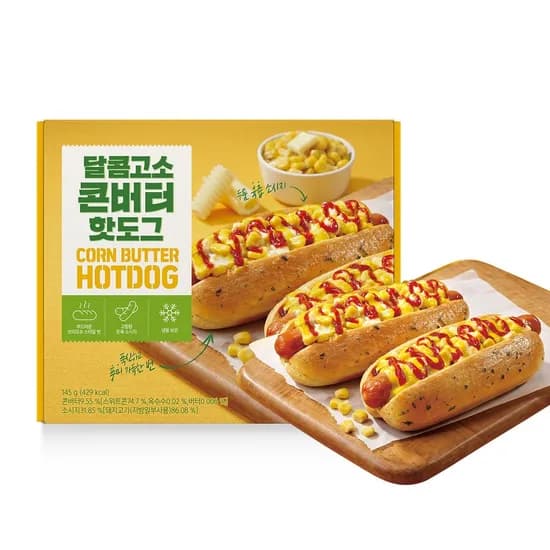 신세계푸드 달콤고소 스파이시콘 핫도그세트 총 6개