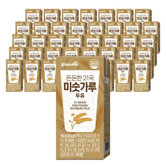 그레인랩 21곡 미숫가루 두유 40팩