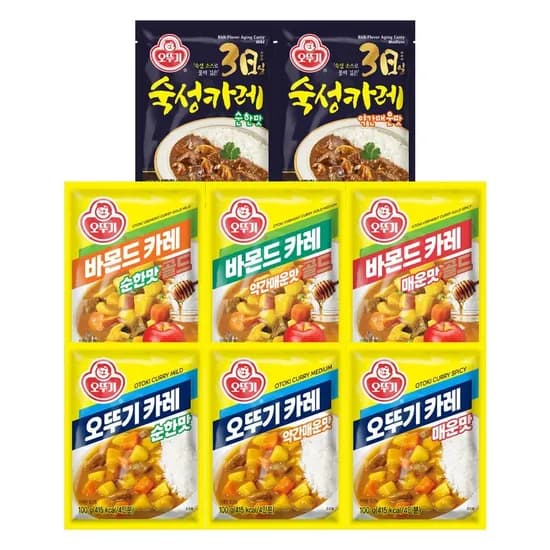 오뚜기 분말카레 100g 3개+3개 총 6개 골라담기