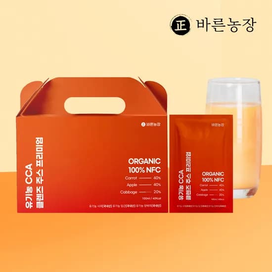 바른농장 CCA 클렌즈 건강주스 100포
