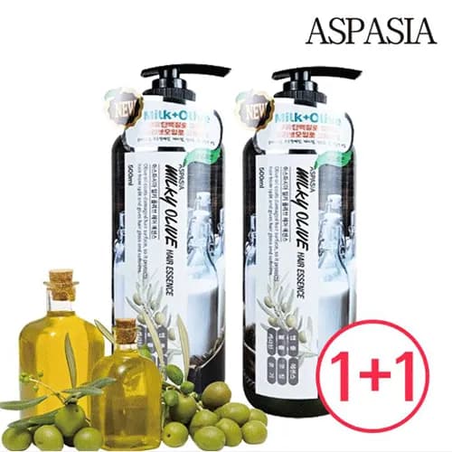 아스파시아 밀키 올리브 헤어에센스 500ml 2개세트