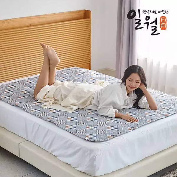 일월 스타일리쉬 카본 워셔블 전기매트 싱글 더블