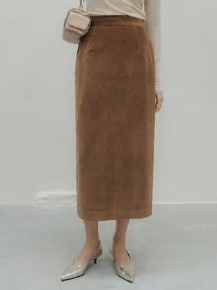 메무아 베리테 코듀로이 미디스커트