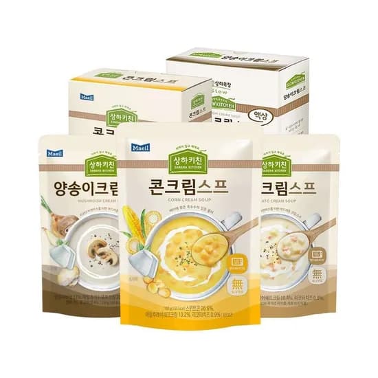 상하키친 양송이 콘크림 감자크림스프 3종 6봉 + 4봉