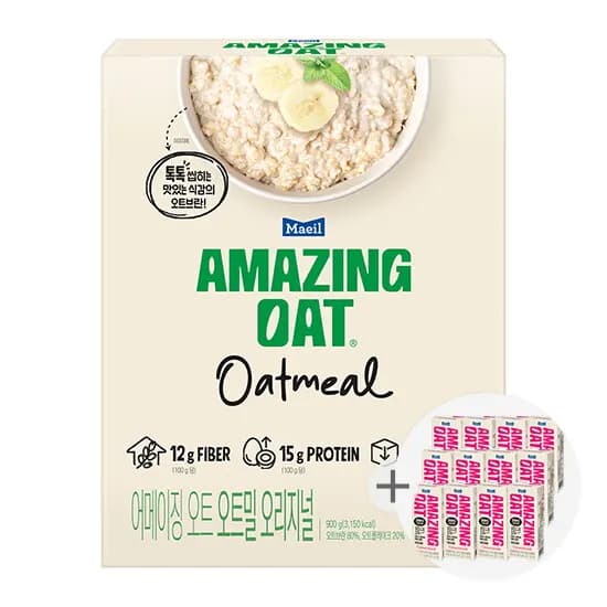 매일 어메이징오트 오트밀 900g 1개 언스위트 190ml 12입