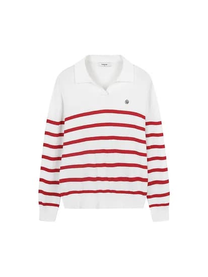 폴햄 여성 오픈 카라 스웨터