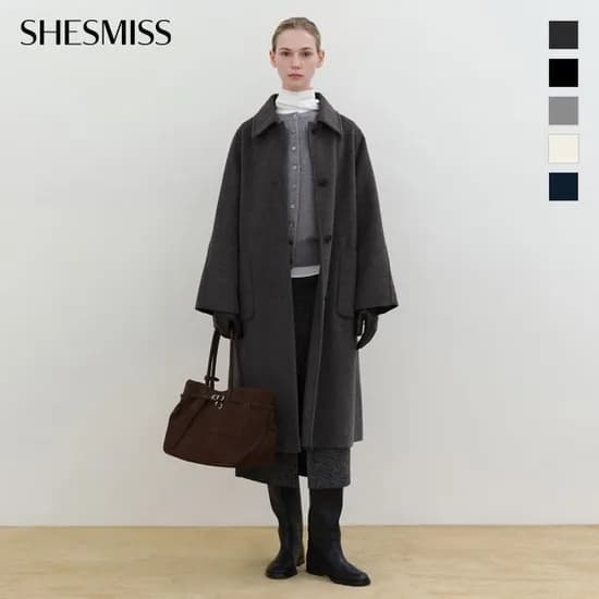쉬즈미스 오버사이즈 빅 포켓 롱 코트