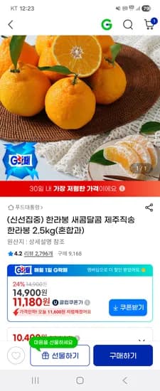 한라봉 혼합과 2.5kg
