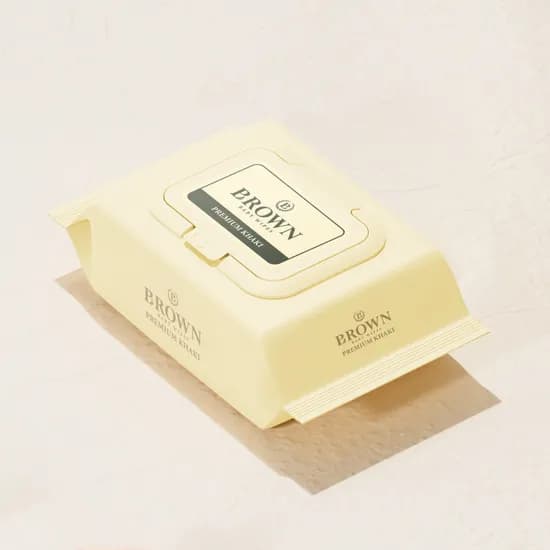 브라운 물티슈 프리미엄 카키 휴대 캡 20매 12팩