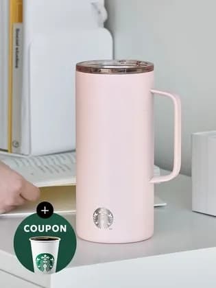 스타벅스 SS 핑크 탱크 텀블러 503ml 커피쿠폰
