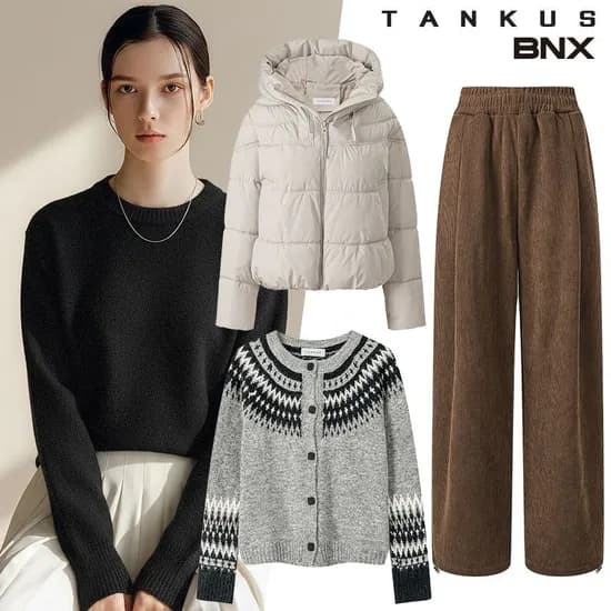 하이넥 집업 패딩점퍼