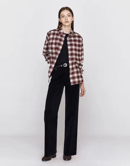 지오다노 코듀로이 와이드 골덴바지