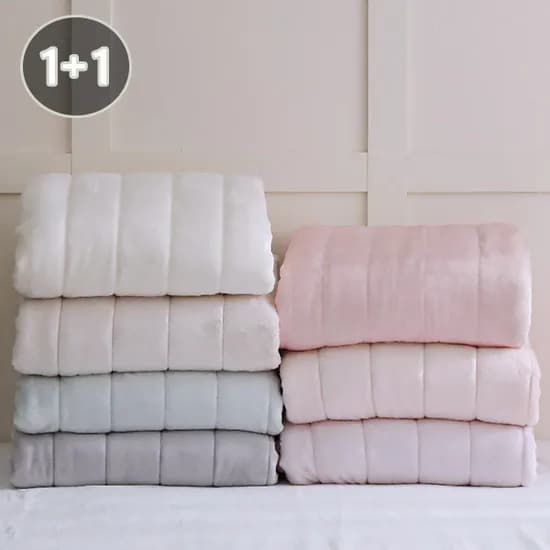 플로라 밍크극세사 밴딩 침대패드 1+1