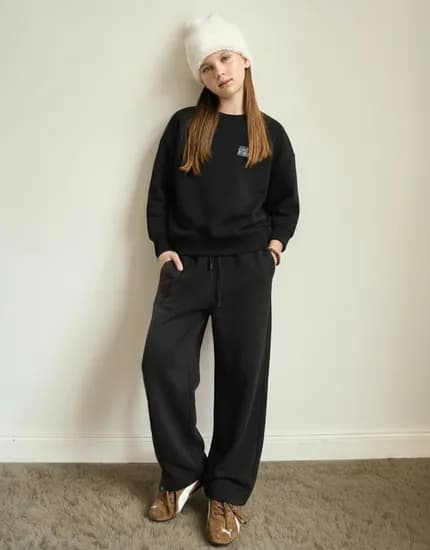 지오다노 키즈 기모 테리 스트레이트 팬츠