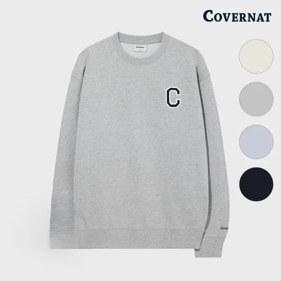 커버낫 남녀공용 C 로고 맨투맨