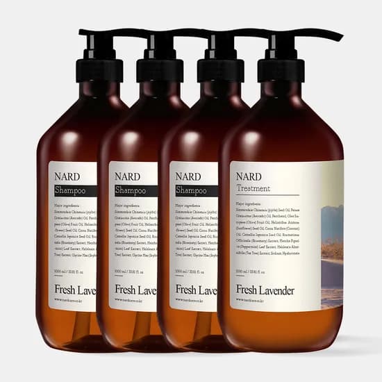 나드 퍼퓸드 샴푸 프레쉬라벤더 1L 3개 트리트먼트 1L 1개