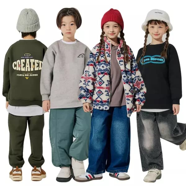 바브키즈 기모라벨바지