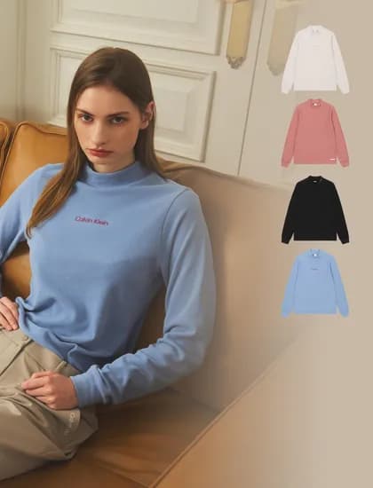 캘빈클라인 스포츠 여성 기모 모크넥 4종세트
