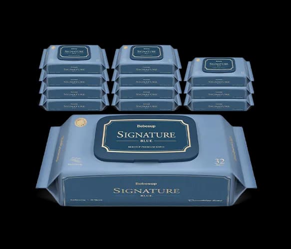베베숲 시그니처 블루 슬림 32매 캡 12팩