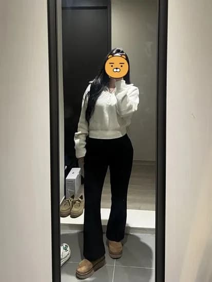 리린 데이덴 기모 스판 히든밴딩 세미부츠핏 슬랙스