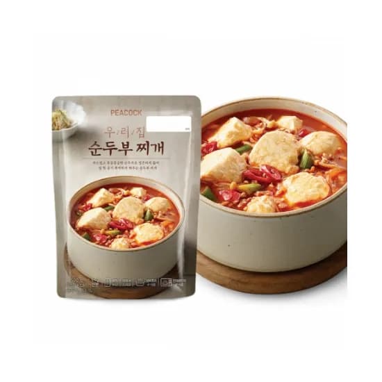 신세계푸드 피코크 순두부찌개 500g 5개