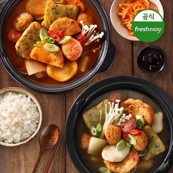 고래사어묵 2종 4팩 SET 어묵탕 2팩 매콤어묵탕 2팩