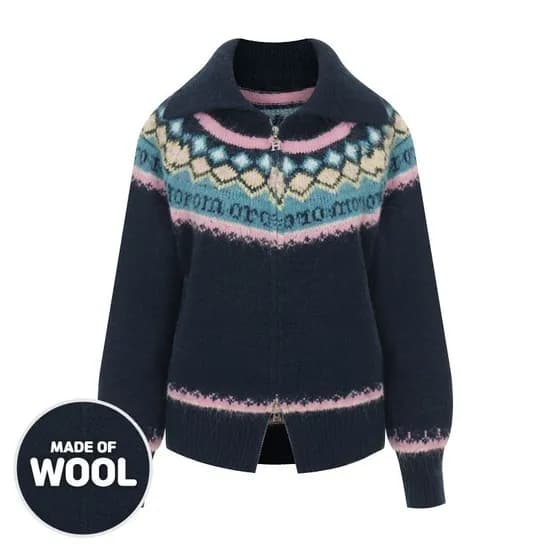 다이아패턴 투웨이 울가디건