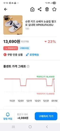 슈펜 키즈 실내화