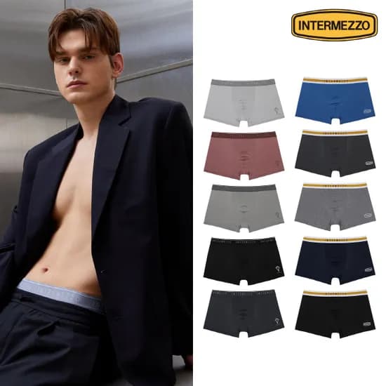 인터메조 남성 컬러리 메쉬핏 드로즈 10종 세트