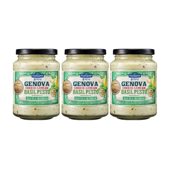 폰타나 제노바 치즈크림 바질페스토 파스타소스 430g 3병