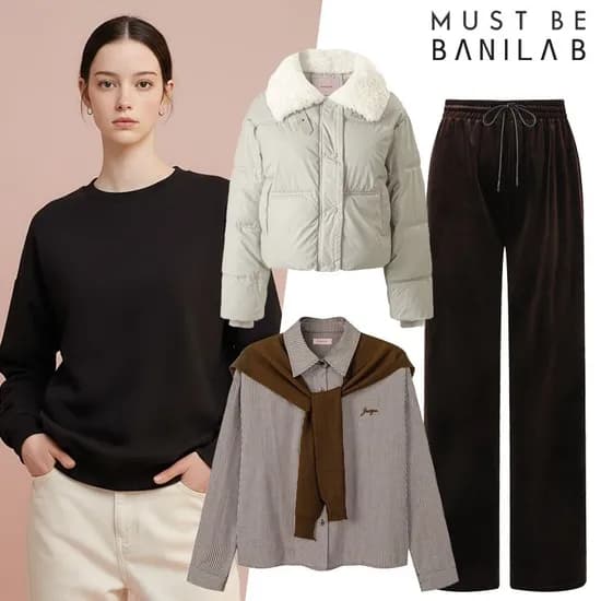 오버핏 기모 맨투맨