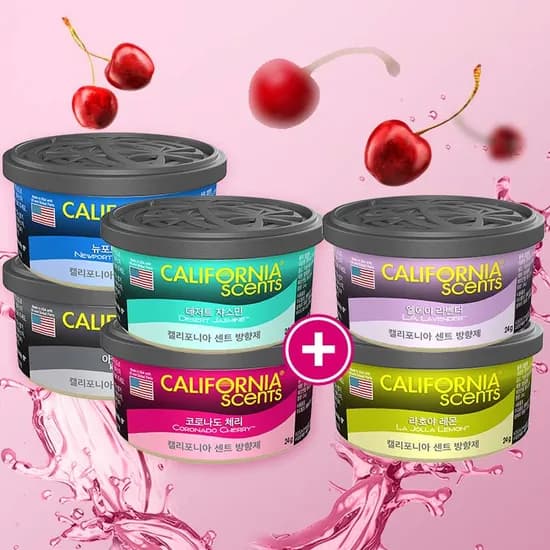 캘리포니아센트 차량용방향제 24g 4개 랜덤 2개