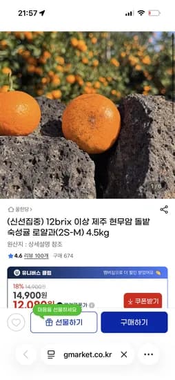 12brix 이상 제주 숙성귤 로얄과 4.5kg