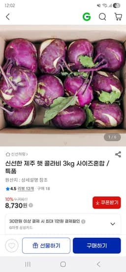 제주 햇콜라비 특품 3kg