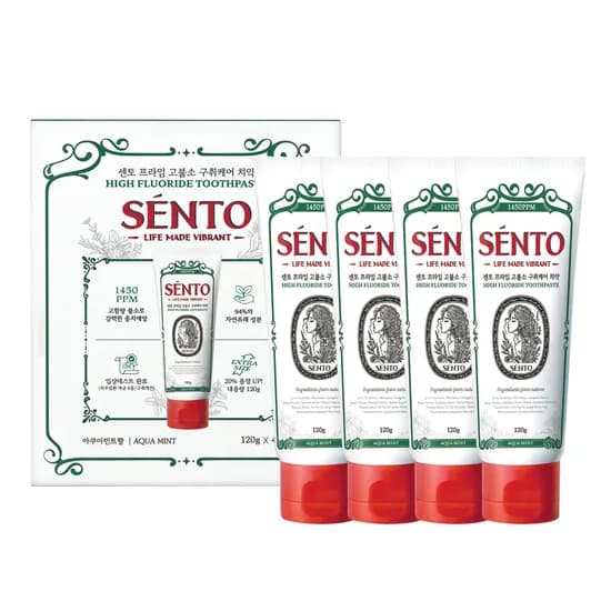 센토 고불소 구취케어 아쿠아민트 4개