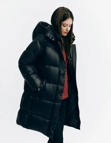 오리털 덕다운 롱패딩