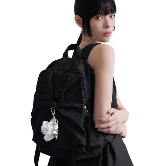 클래식 셔링 나일론 백팩
