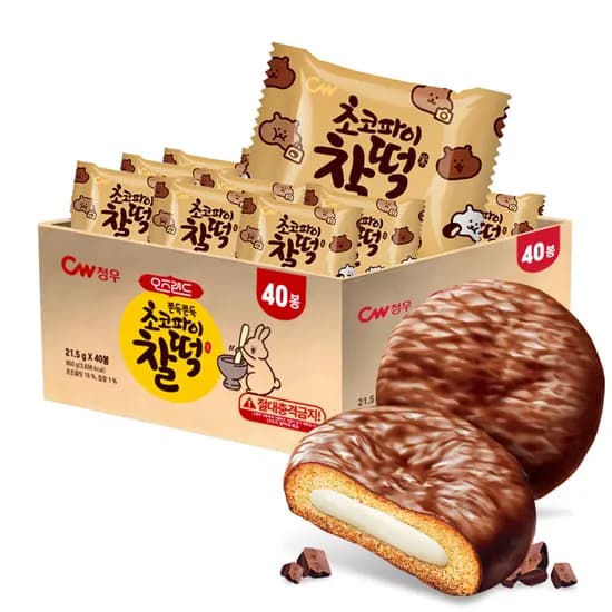 청우 초코파이 찰떡 40개입 860g 2박스