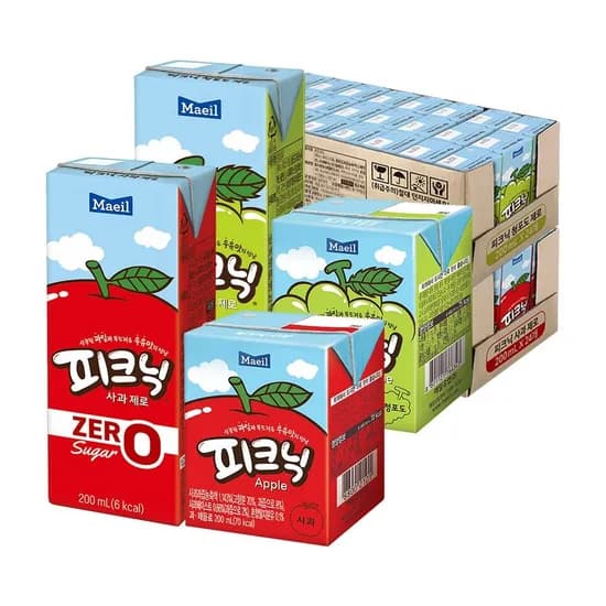 매일 피크닉 4종 사과 청포도 제로 48팩 골라담기